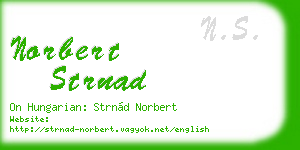 norbert strnad business card